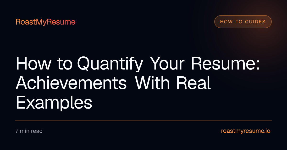 How to Quantify Achievements on Your Resume (With Real Examples ...